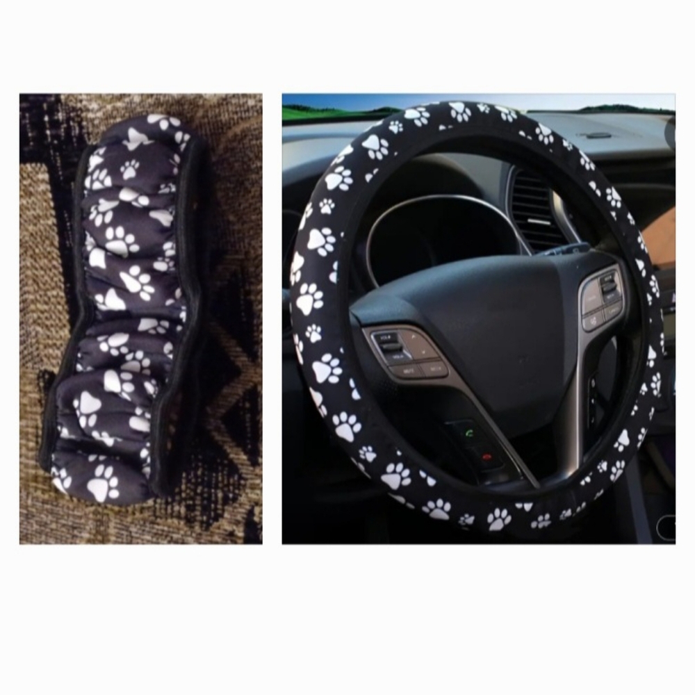 4/$40 New Paw Print Stearing Wheel Cover